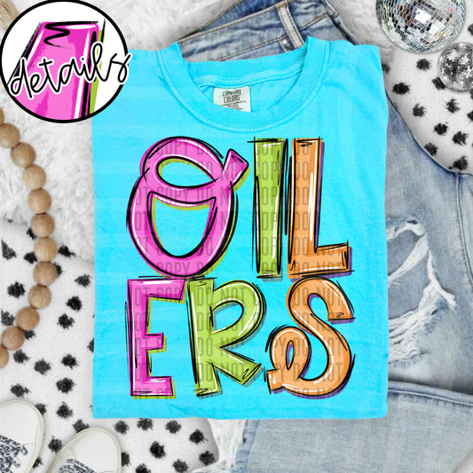 DOODLE COLORFUL OILERS