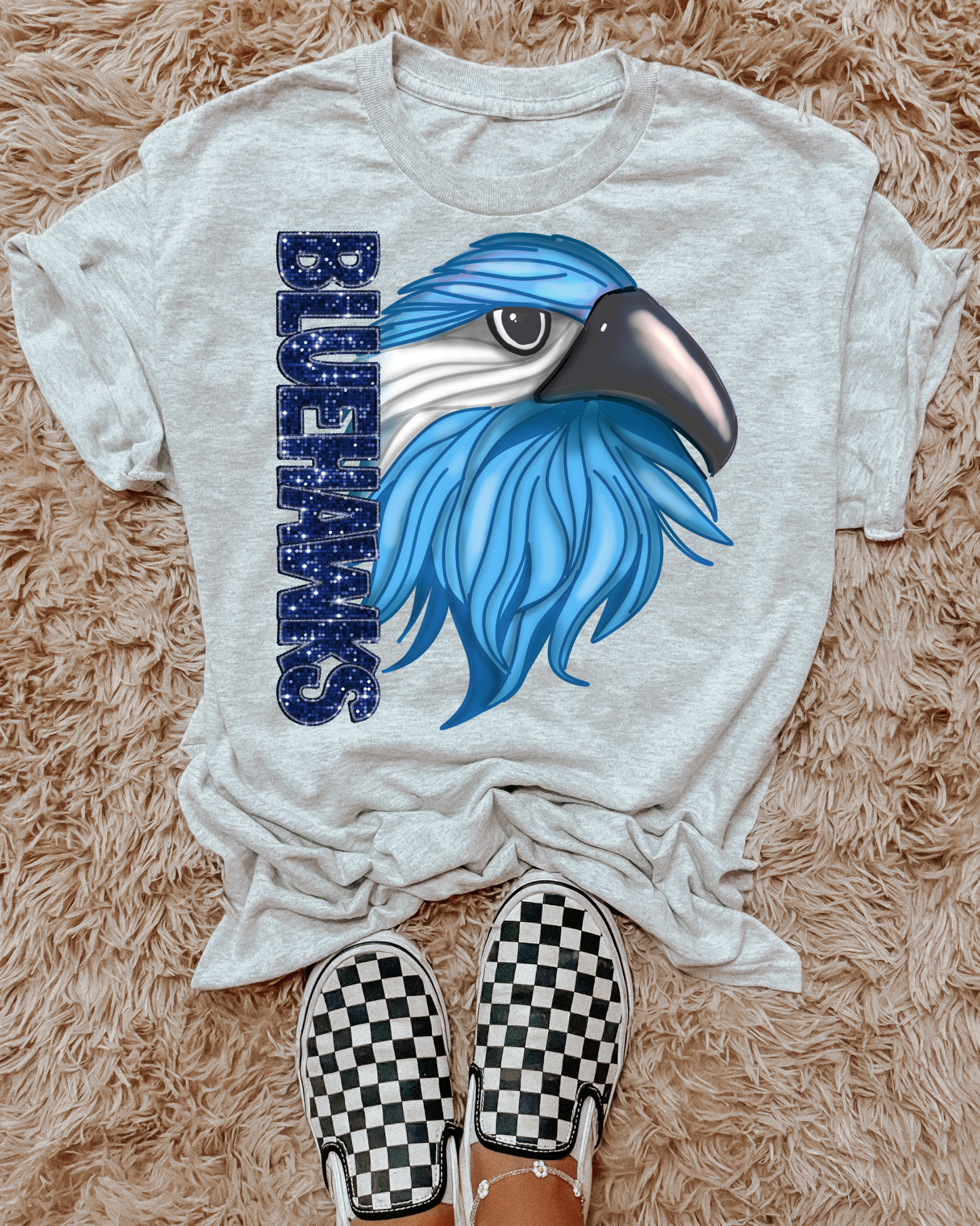Bluehawks (Faux Embroidery Glitter)