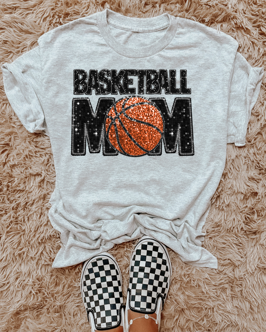 Basketball Mom Black Glitter