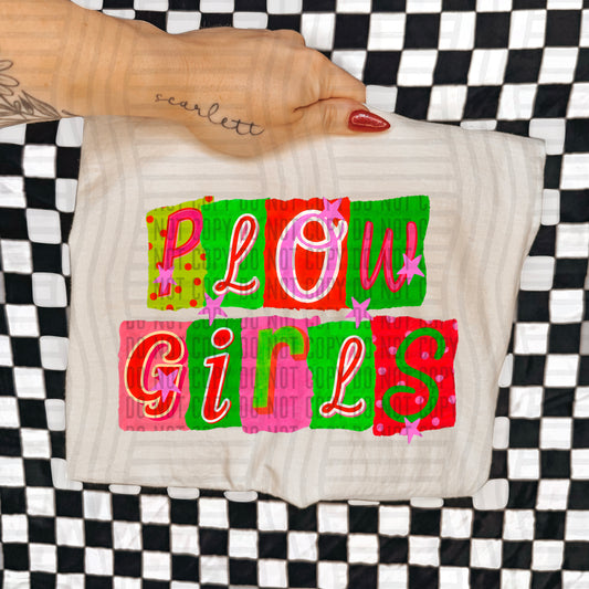 PLOWGIRLS RED & GREEN CHECKERS