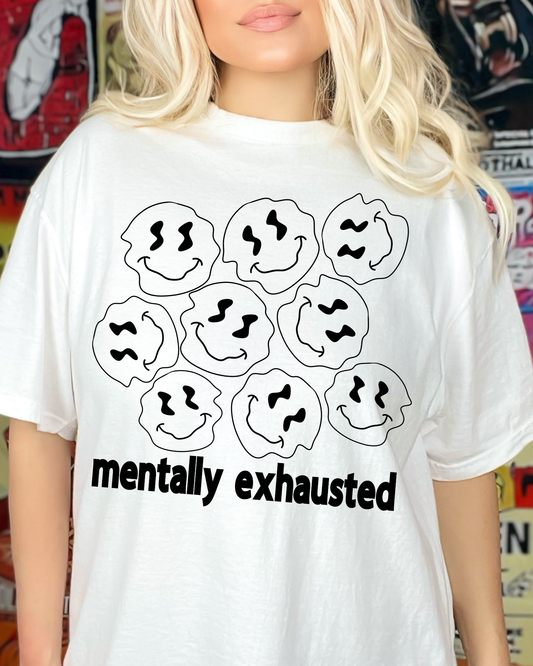 Mentally Exhausted Smiley Faces Blurry