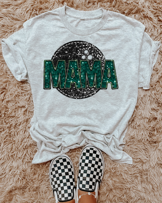 Bowling Mama Light Green Glitter