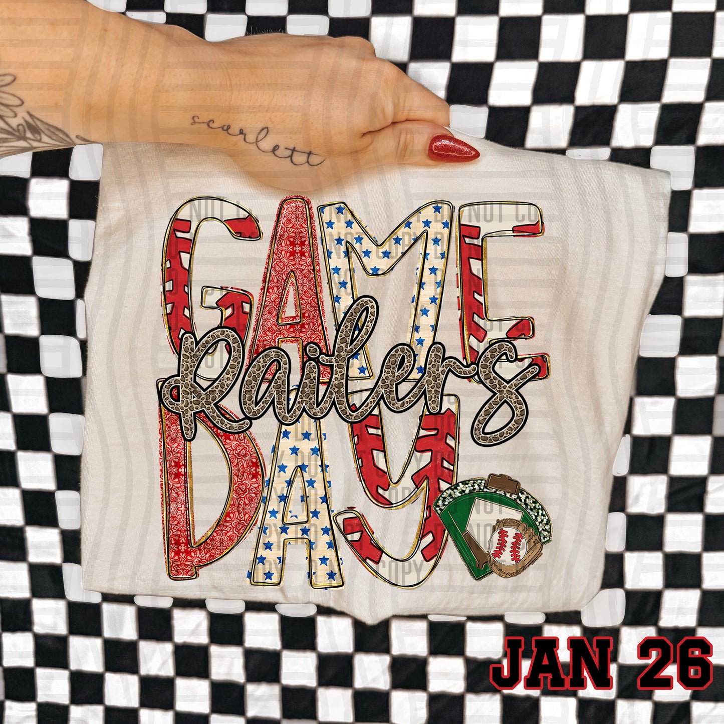 BASEBALL GAME DAY CHEETAH RAILERS