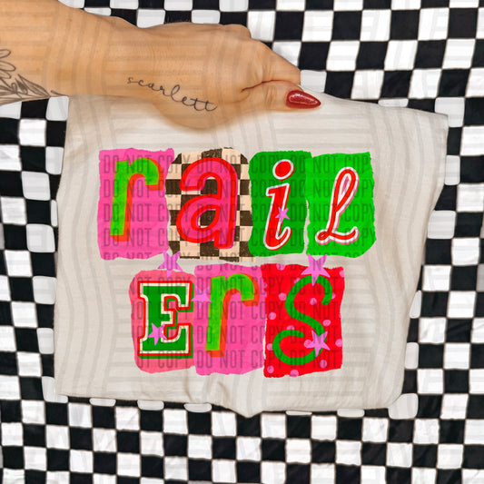 RAILERS RED & GREEN CHECKERS