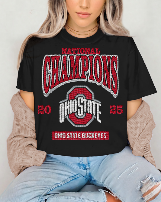 Ohio State National Champions 2025 Embroidered