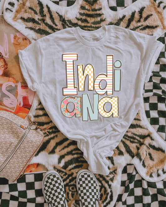 Indiana Colorful Letters