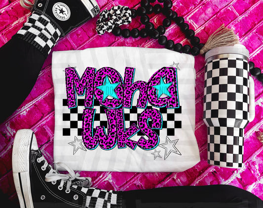 Mohawks (pink neon leopard)