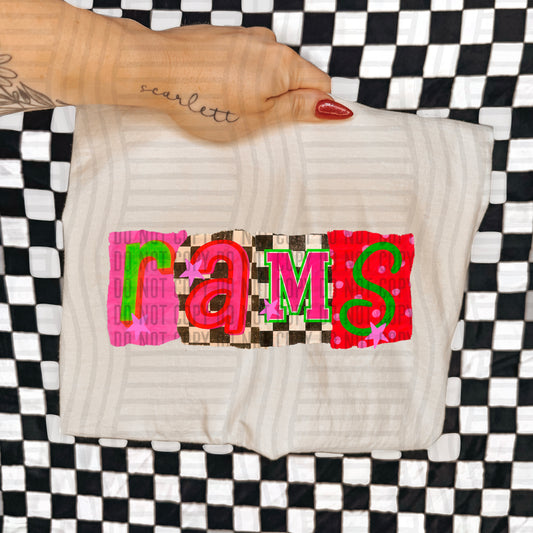 RAMS RED & GREEN CHECKERS
