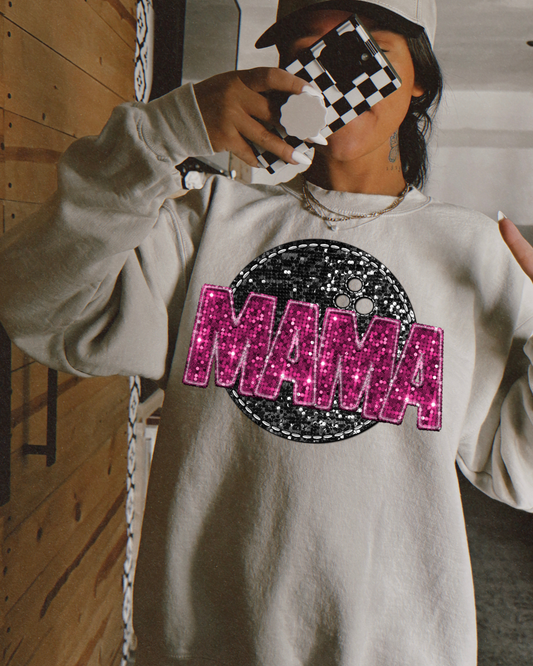 Bowling Mama Purple Glitter
