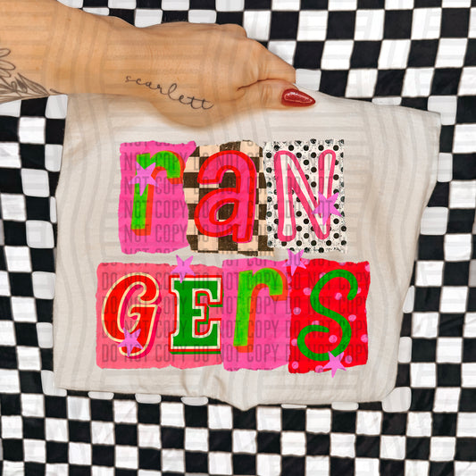 RANGERS RED & GREEN CHECKERS