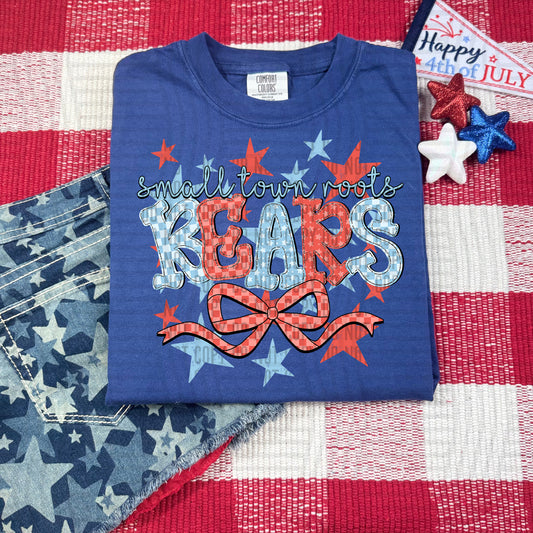 SMALL TOWN ROOTS BEARS RED WHITE & BLUE