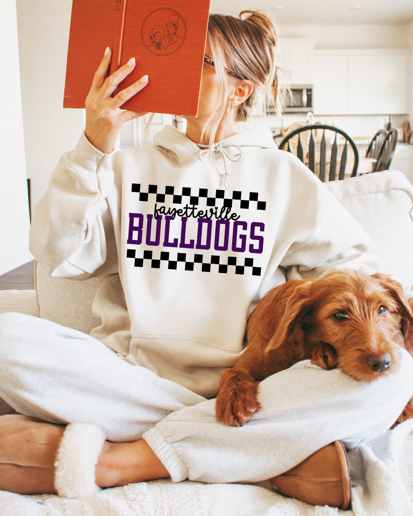 Fayetteville Bulldogs Black Purple And Checkered