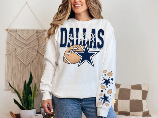 Faux Embroidery Dallas Football - FRONT
