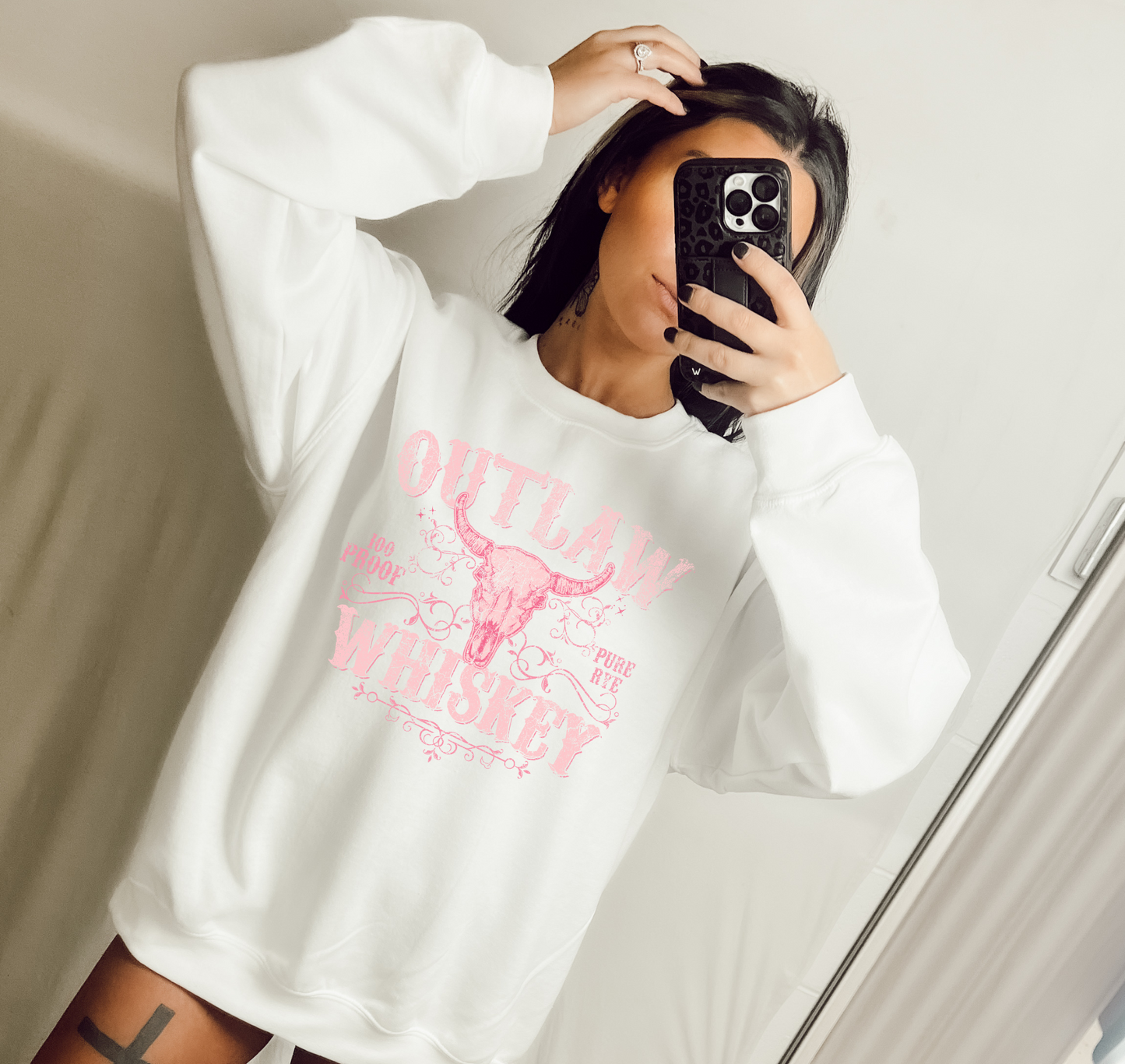 Outlaw Whiskey Pink - DTF Transfer