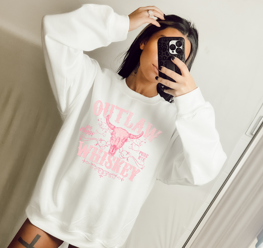 Outlaw Whiskey Pink - DTF Transfer