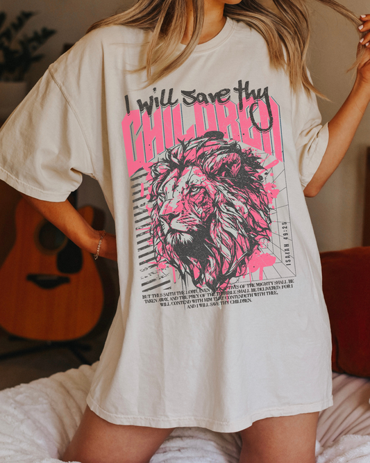 I Will Save Thy Children Pink