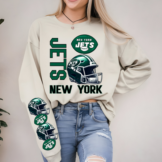 New York Jets Helmet And Logo-Sleeve