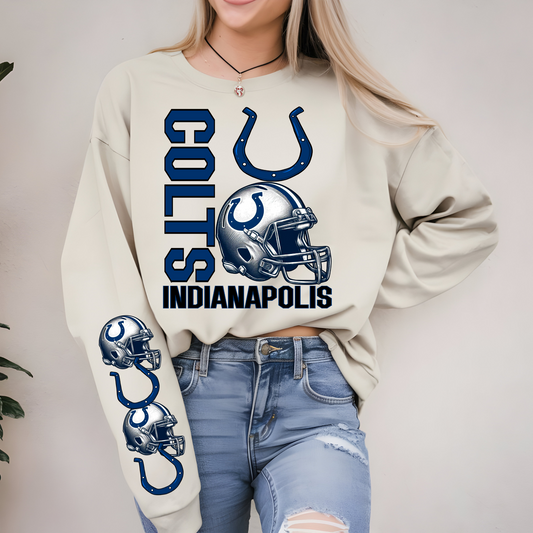 Indianapolis Colts Helmet And Logo-Sleeve