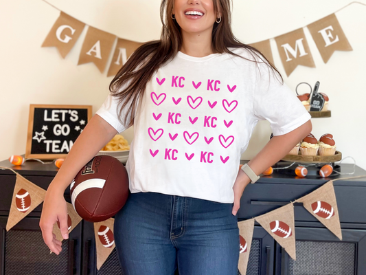 KC KC KC Pink Hearts