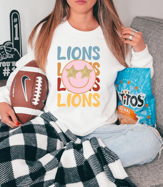 Lions with smiley