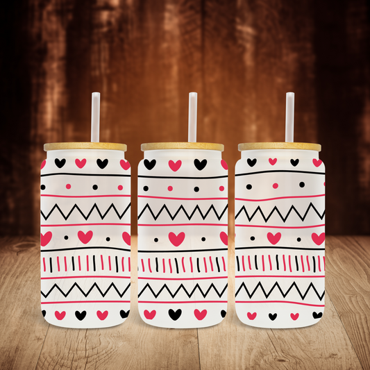 Hot Pink Black Doodles - UV Libby Wrap