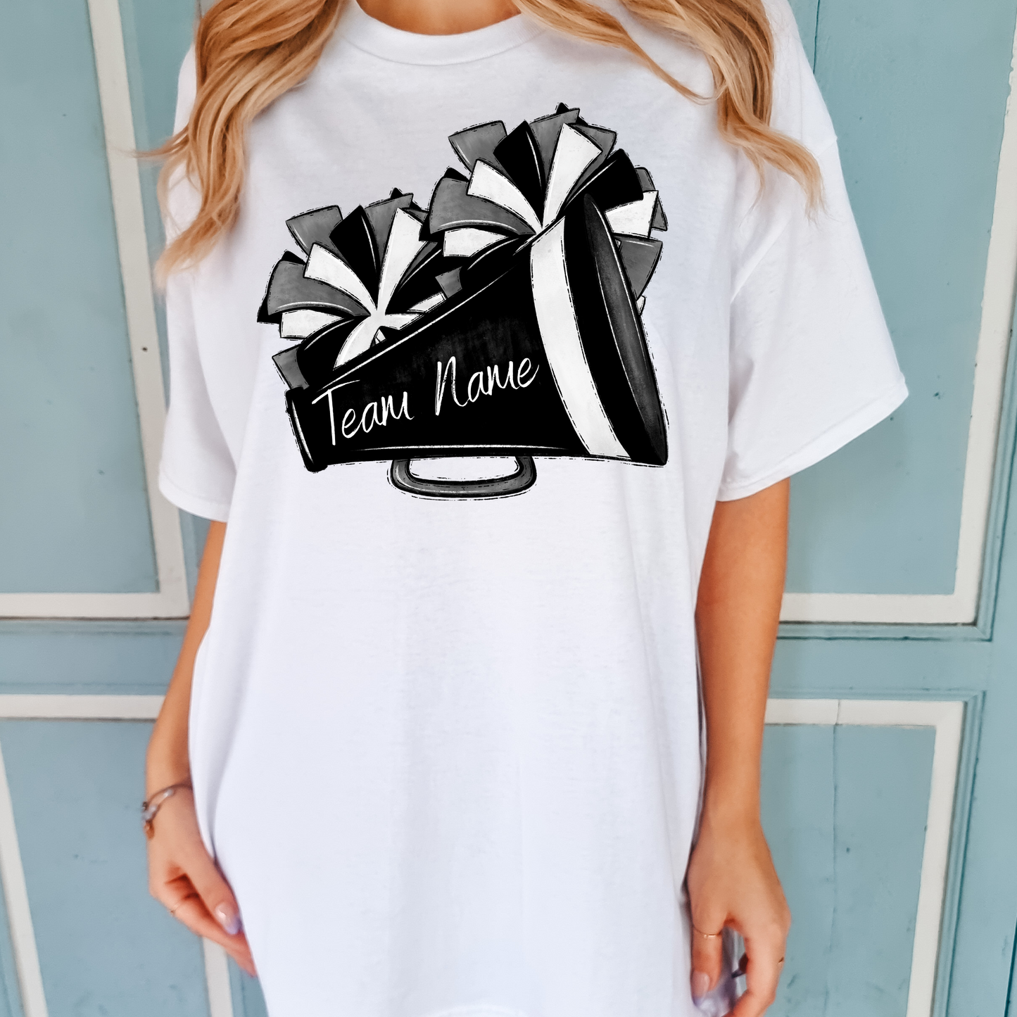 Team name-grey, black and white