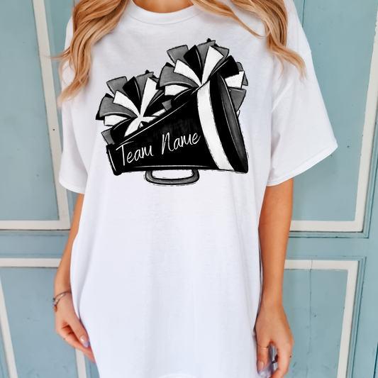 Team name-grey, black and white