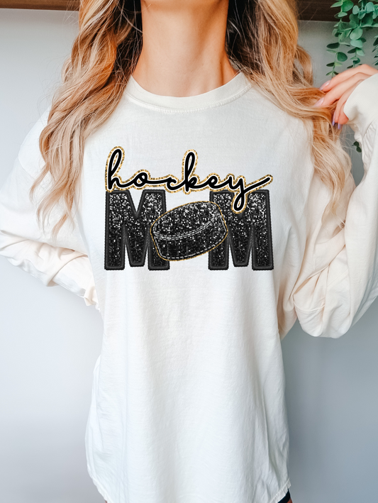 Hockey mom - faux sequin