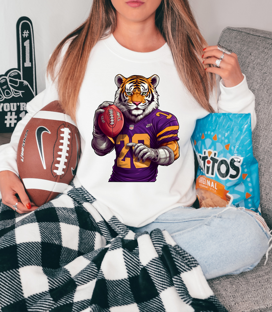 Tiger in uniform - purple and yellow