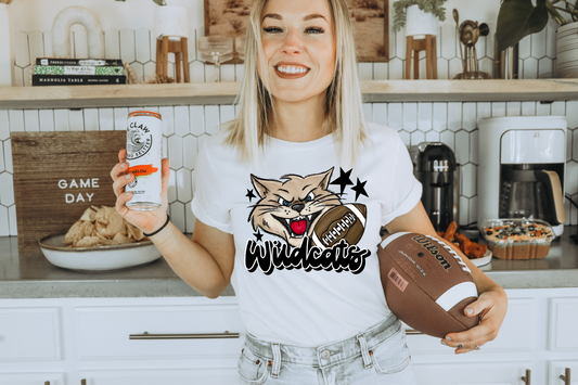 Black Wildcats Mascot Football