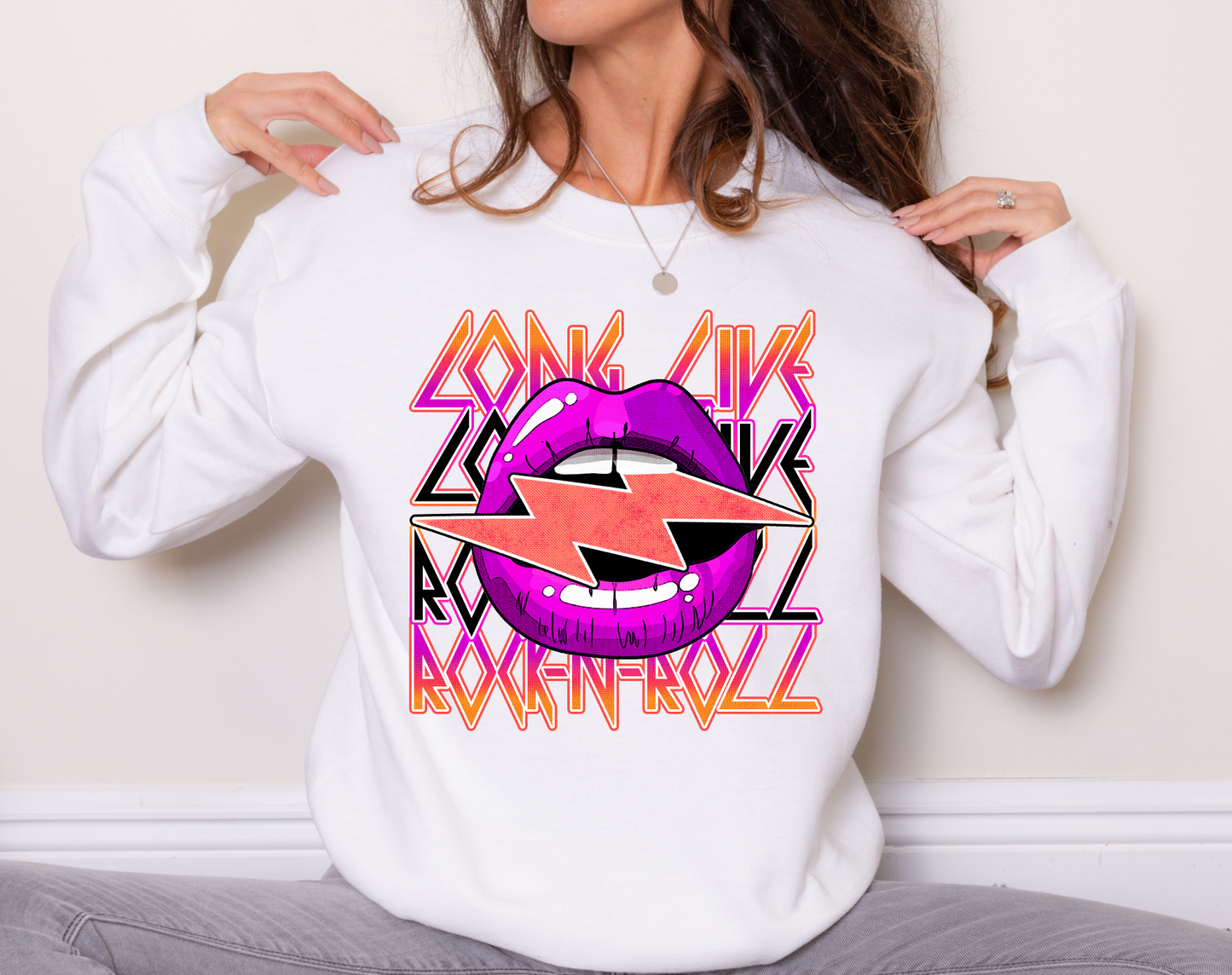 Long live rock n roll - purple lips