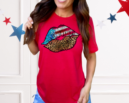 Leopard Flag Lips