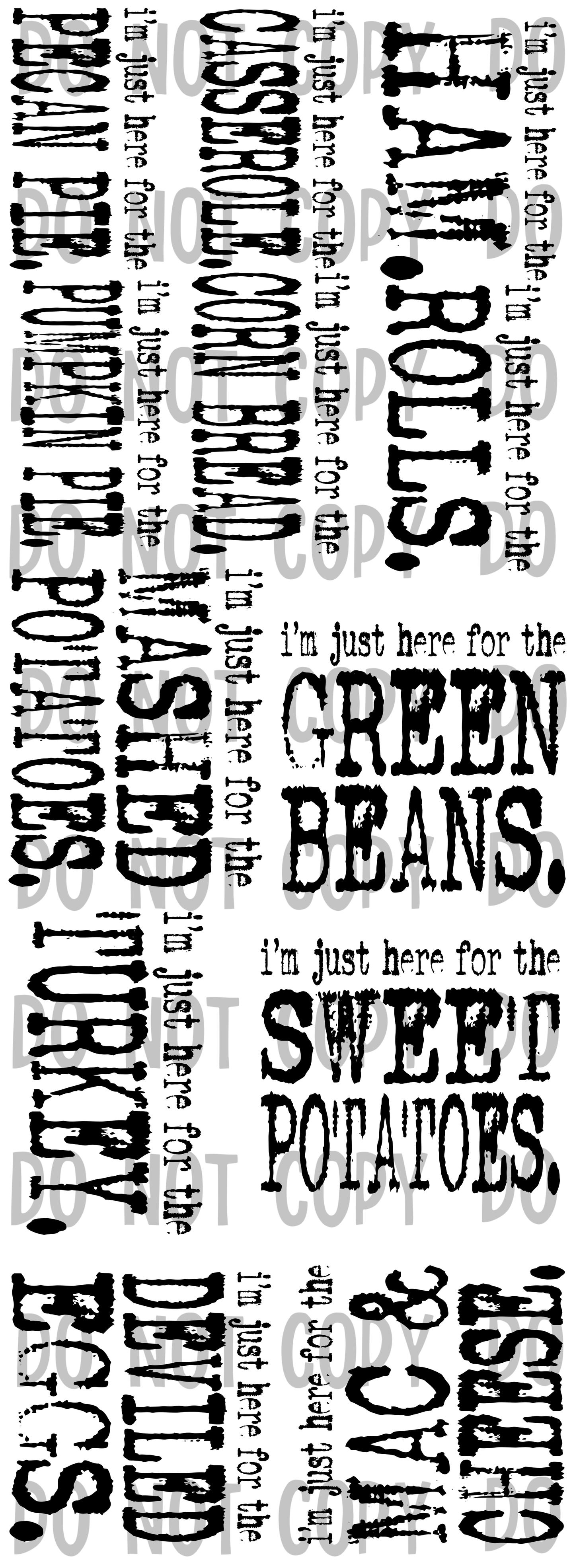 Thanksgiving Premade Gang Sheet