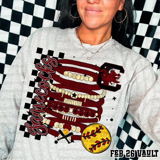 GAMECOCKS SOFTBALL GAME DAY BRACELETS