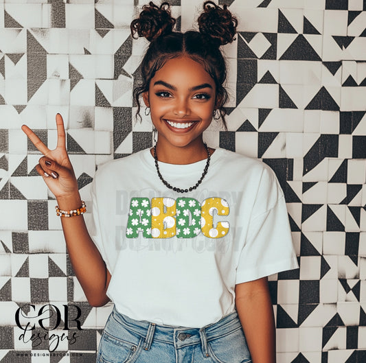 ABCD Clover Letters Straight