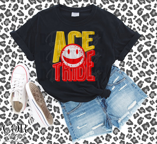 Ace Tribe Yellow And Red Smiley Face