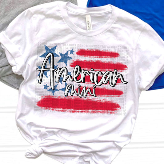 American mini Flag - DTF Transfer