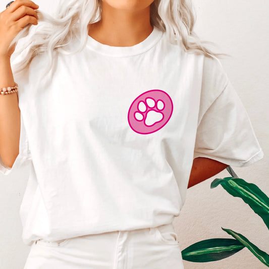 Antisocial Dog mom's club, paw print-pocket