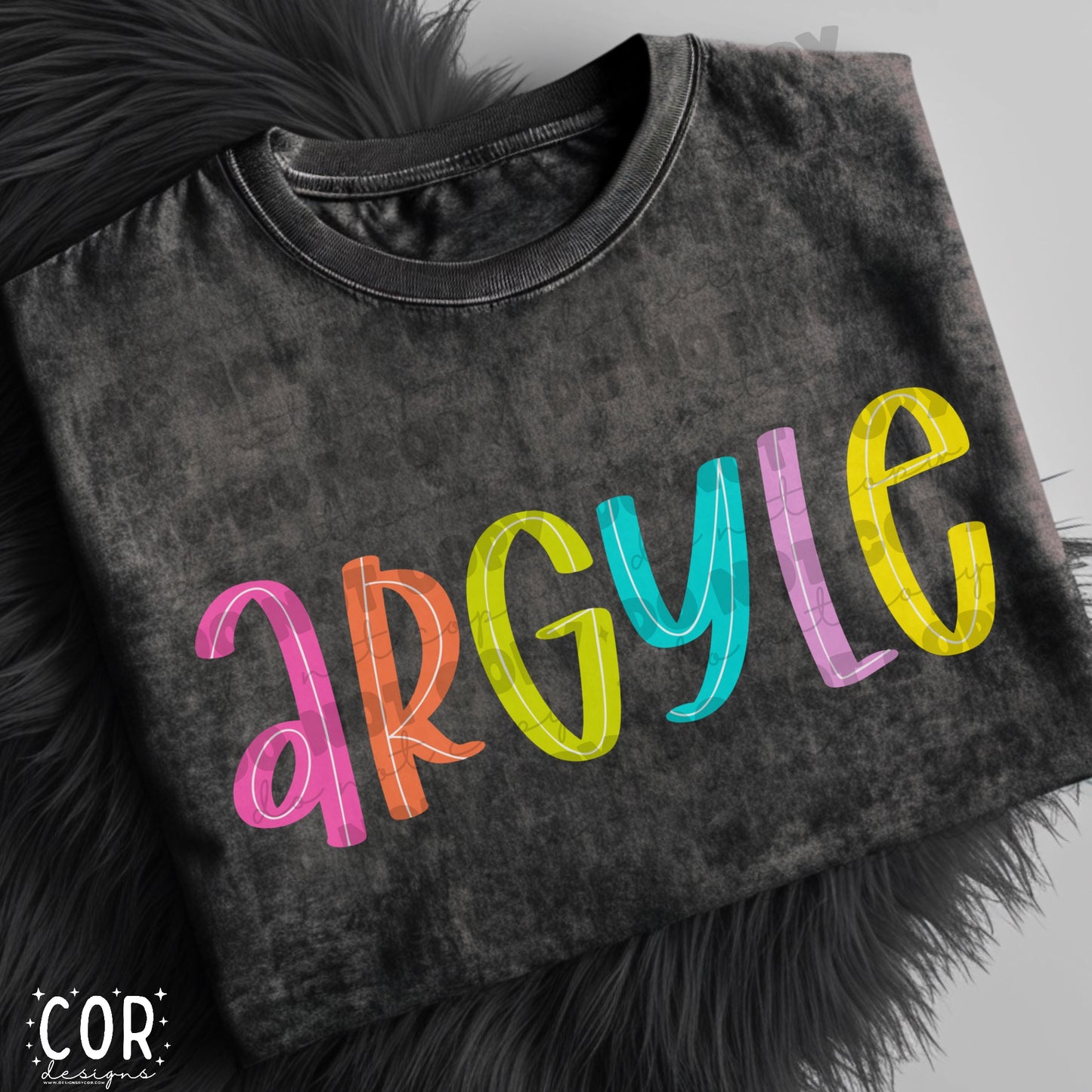 Argyle Colorful Letters