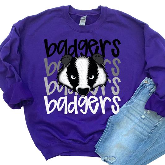 Badgers Faded Stack