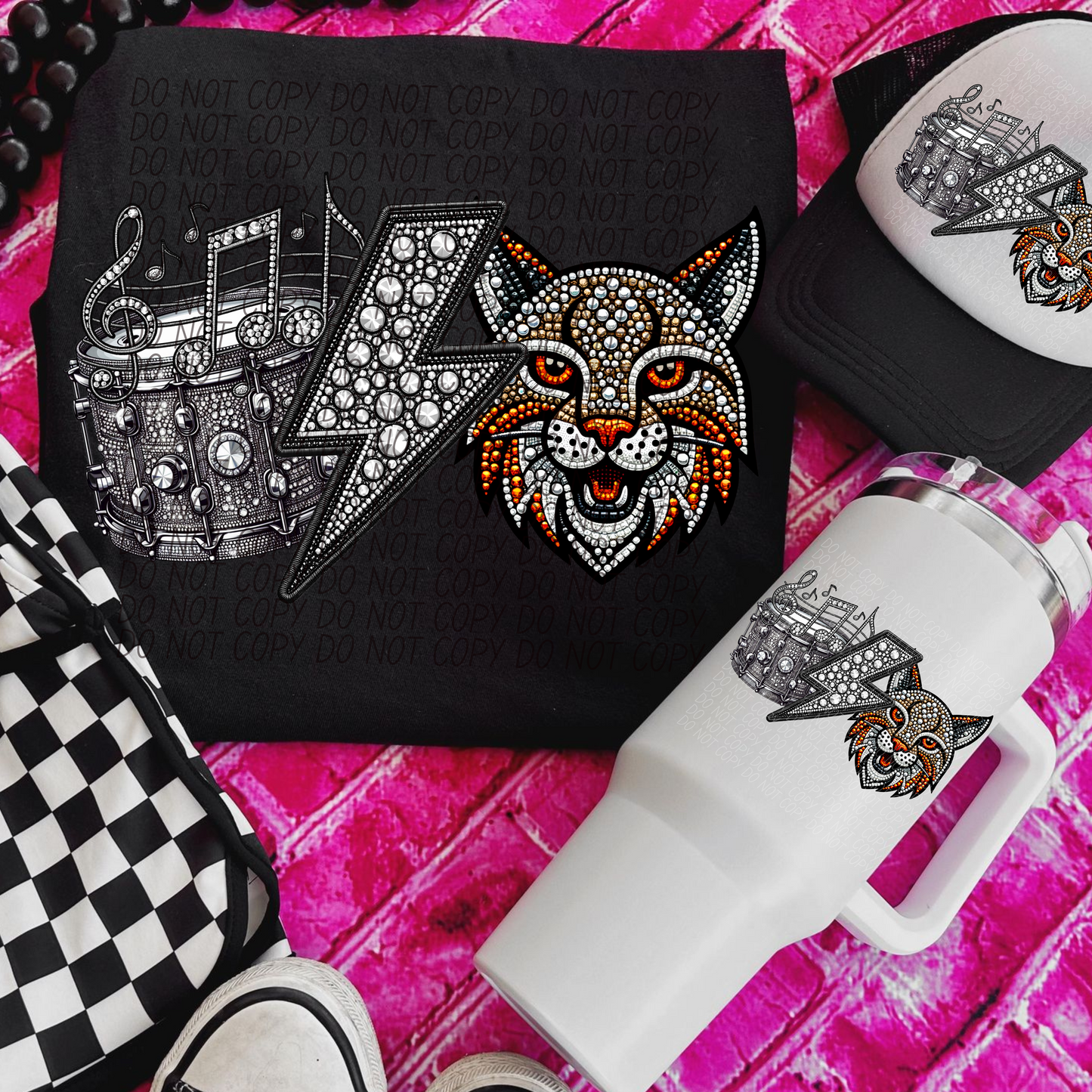 Cats Band Sequined Orange