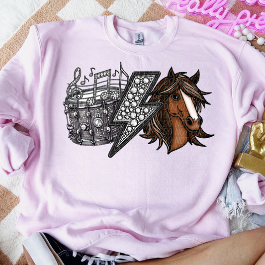 Mustangs Band Sequined Brown