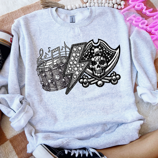 Pirates Band Sequined Skull And Bones
