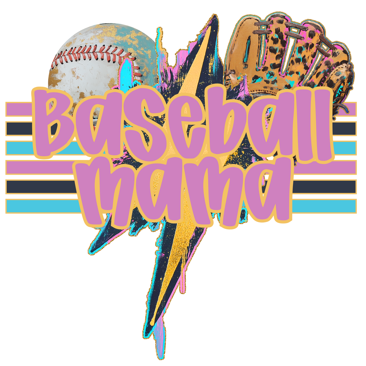 Baseball Mama w/Ball & Glove (geode)