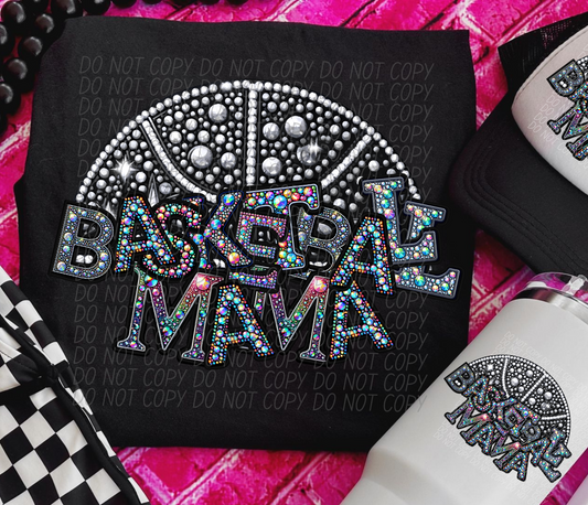 Rhinestone Basketball Mama
