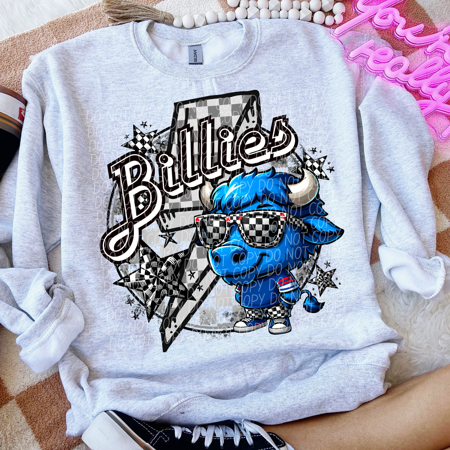 Billies Checkered Lightning Bolt