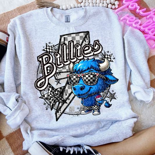 Billies Checkered Lightning Bolt
