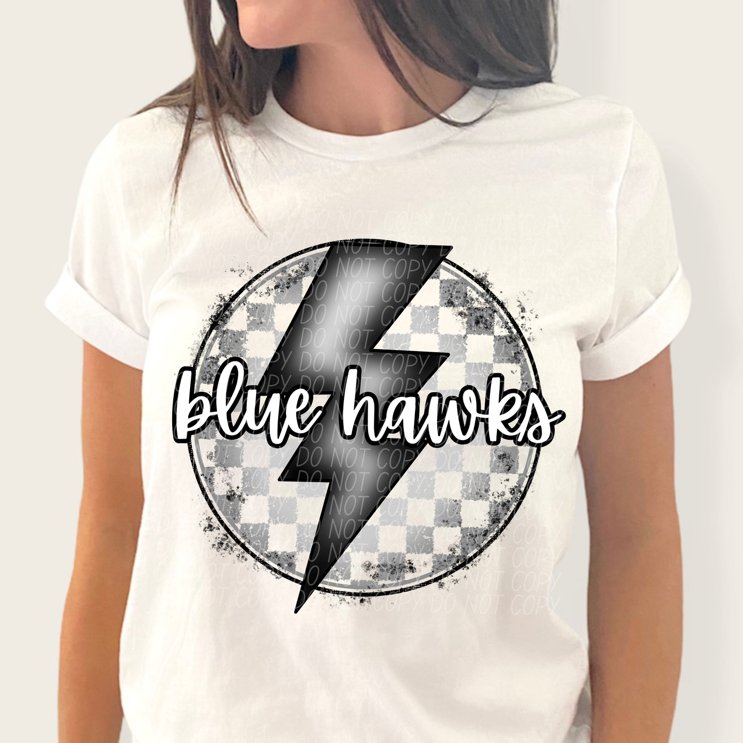 Blue Hawks Checkered Bolt