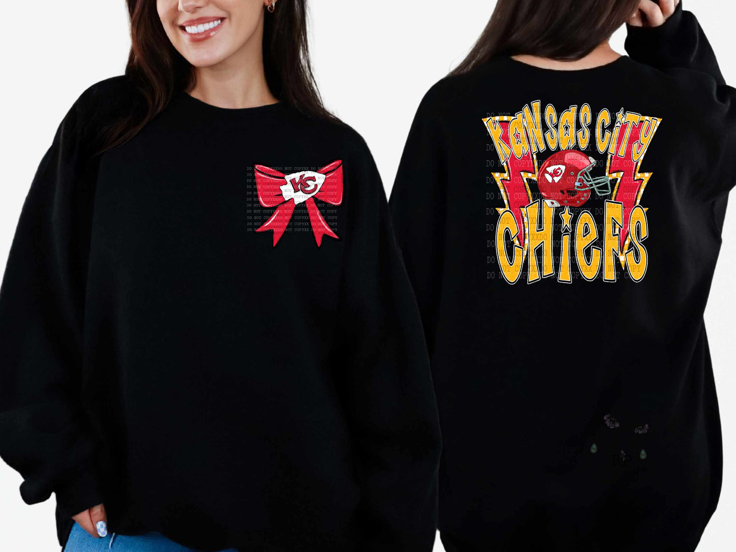 KC Chiefs Lighting Bolts- BACK