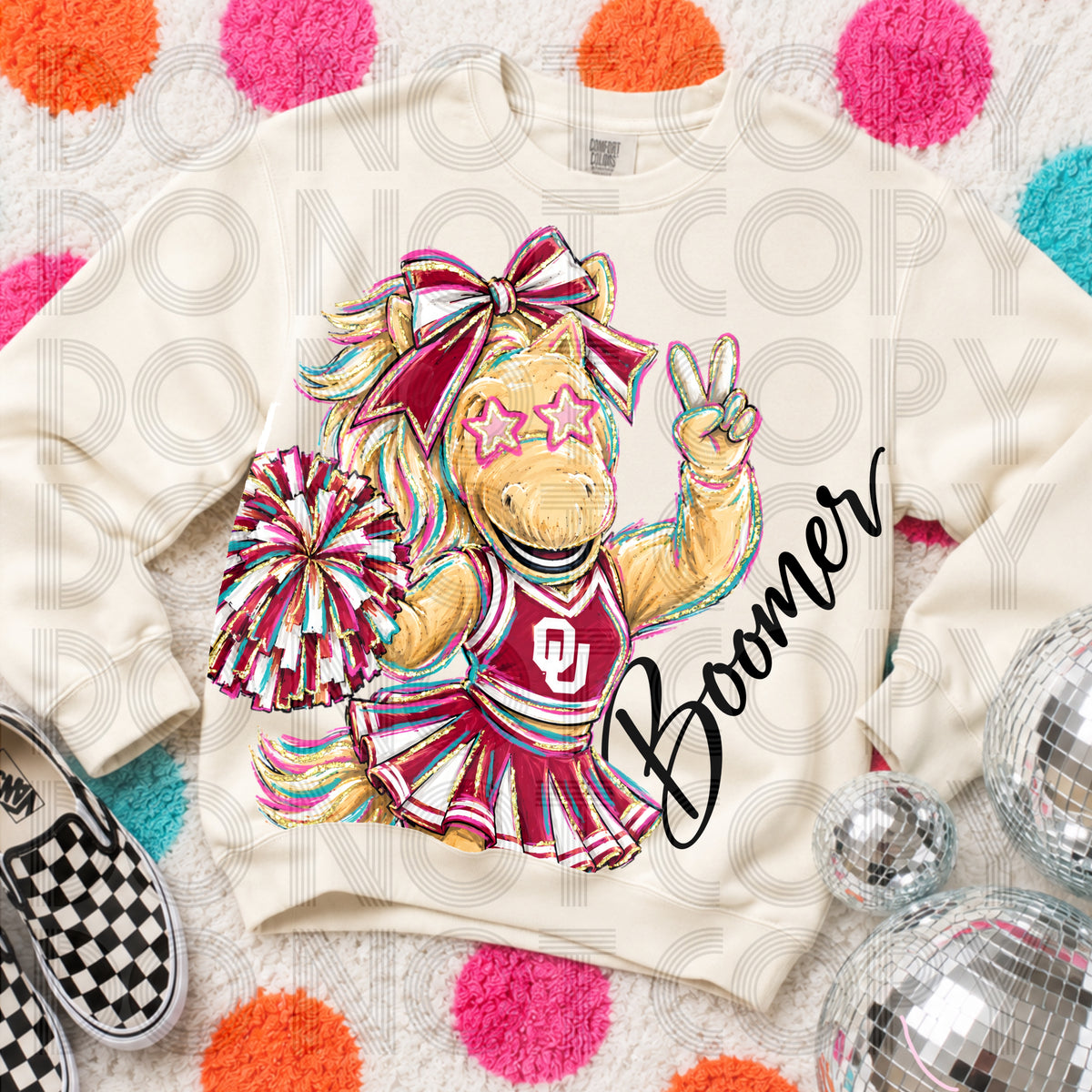 Cropped Delulu Cheerleader Boomer